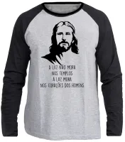 Camiseta manga longa Infantil ou Adulto a luz Jesus Cristo Deus igreja - Foto 2