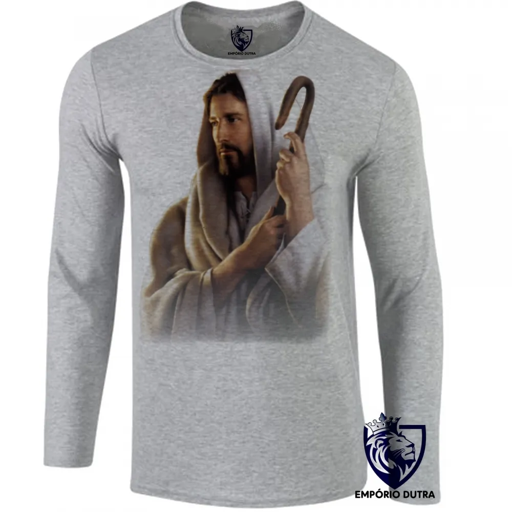 Camiseta manga longa Infantil ou Adulto Jesus Cristo de Nazare DEUS