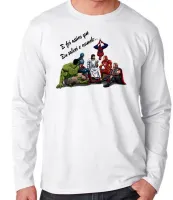 Camiseta manga longa Infantil ou Adulto Jesus foi assim que eu salvei o mundo - Foto 2