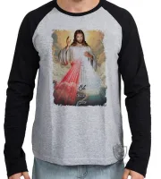 Camiseta manga longa Infantil ou Adulto Jesus meu guia - Foto 2