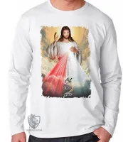 Camiseta manga longa Infantil ou Adulto Jesus meu guia - Foto 3