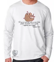 Camiseta manga longa Infantil ou Adulto Mateus 10 16 - Foto 3