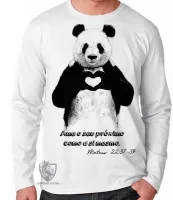 Camiseta manga longa Infantil ou Adulto Mateus 22 37 39 Ame próximo - Foto 3