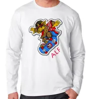 Camiseta manga longa Infantil ou Adulto ALF skate et teimoso alien - Foto 2