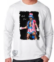 Camiseta manga longa Infantil ou Adulto Apollo Creed Rocky Balboa - Foto 3