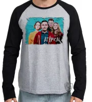 Camiseta manga longa Infantil ou Adulto Atypical seriado serie personagens - Foto 2
