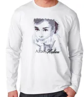 Camiseta manga longa Infantil ou Adulto Audrey Hepburn atriz america - Foto 2