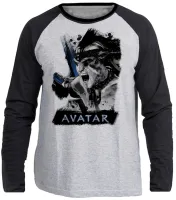 Camiseta manga longa Infantil ou Adulto Avatar Jake Sully filme cinema - Foto 3