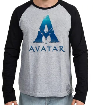 Camiseta manga longa Infantil ou Adulto Avatar logo - Foto 2