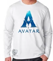 Camiseta manga longa Infantil ou Adulto Avatar logo - Foto 3