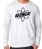 Camiseta manga longa Infantil ou Adulto Bazinga átomo big bang theory - Foto 2
