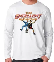Camiseta manga longa Infantil ou Adulto Bill and Ted filme antigo - Foto 2