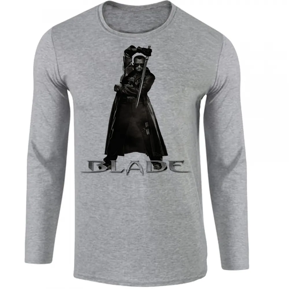Camiseta manga longa Infantil ou Adulto Blade Wesley Snipes Imagem
