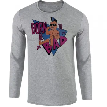 Camiseta manga longa Infantil ou Adulto Born to be bad schwarzenegger irmãos gêmeos