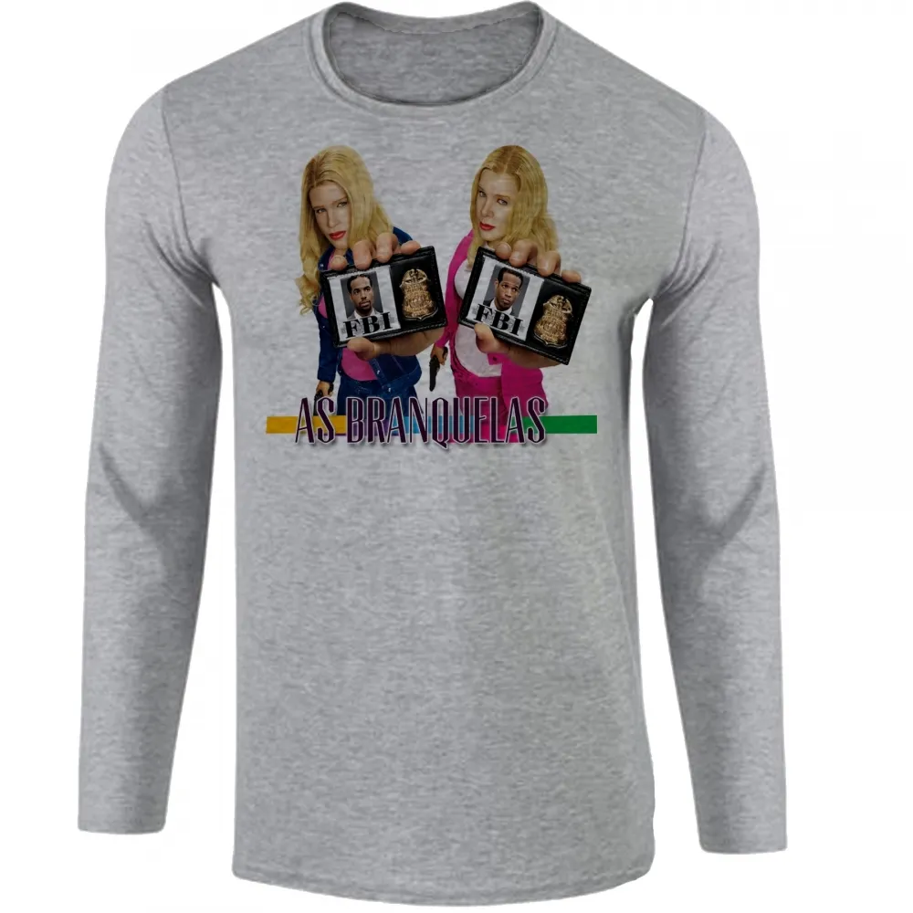 Camiseta manga longa Infantil ou Adulto Branquelas filme Policial Imagem