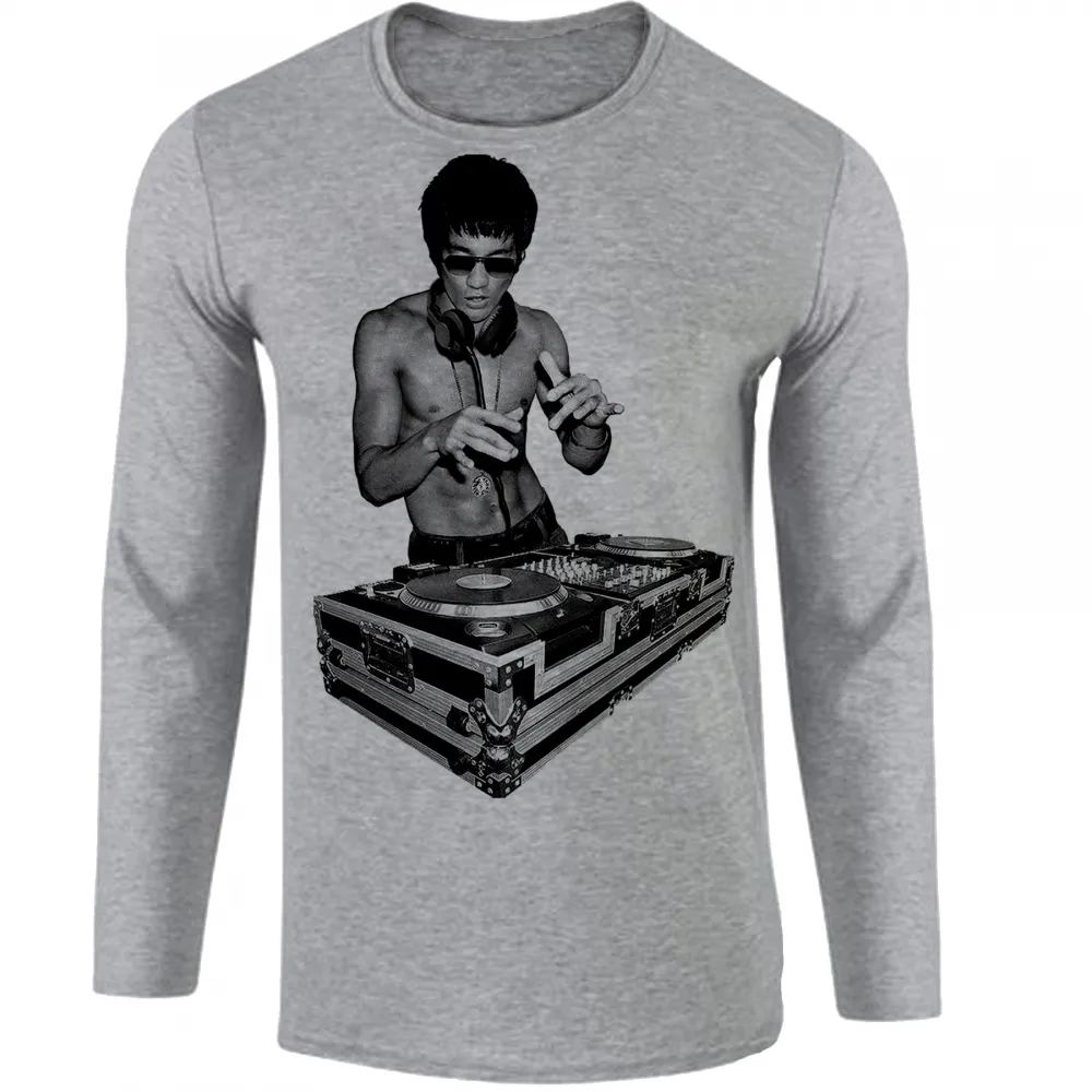 Camiseta manga longa Infantil ou Adulto Bruce lee tony stark guerra civil