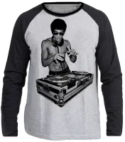 Camiseta manga longa Infantil ou Adulto Bruce lee tony stark guerra civil - Foto 3