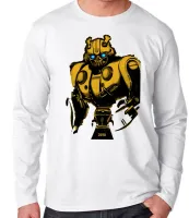 Camiseta manga longa Infantil ou Adulto Bumblebee fusca transformers robo - Foto 2