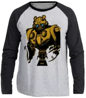 Camiseta manga longa Infantil ou Adulto Bumblebee fusca transformers robo - Foto 3