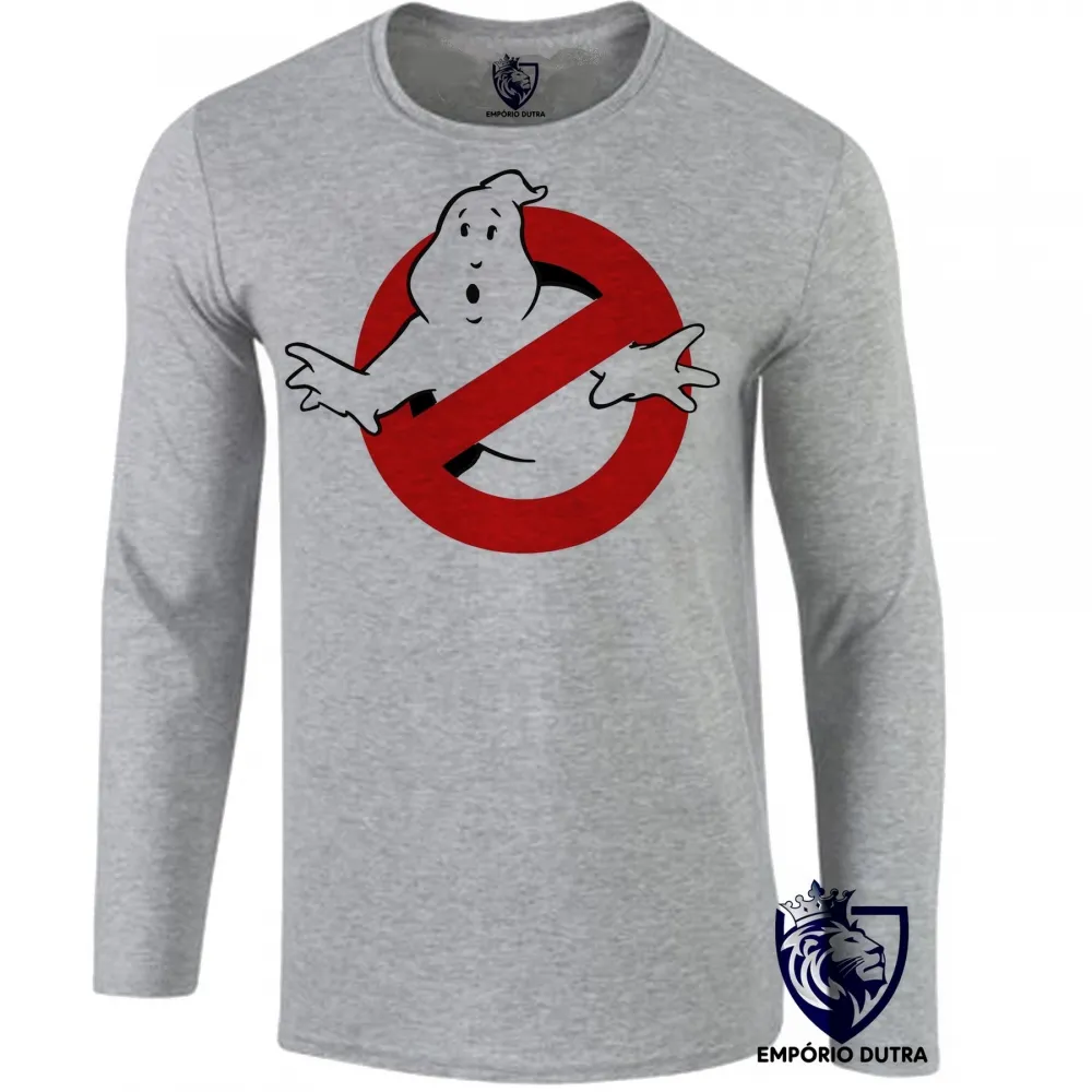 Camiseta manga longa Infantil ou Adulto Caça Fantasmas ghost busters