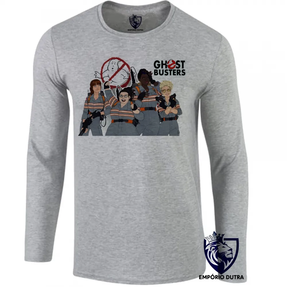 Camiseta manga longa Infantil ou Adulto Caça fantasmas mulheres Ghostbusters Imagem