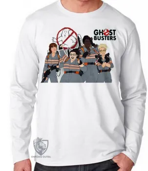 Camiseta manga longa Infantil ou Adulto Caça fantasmas mulheres Ghostbusters - Foto 2