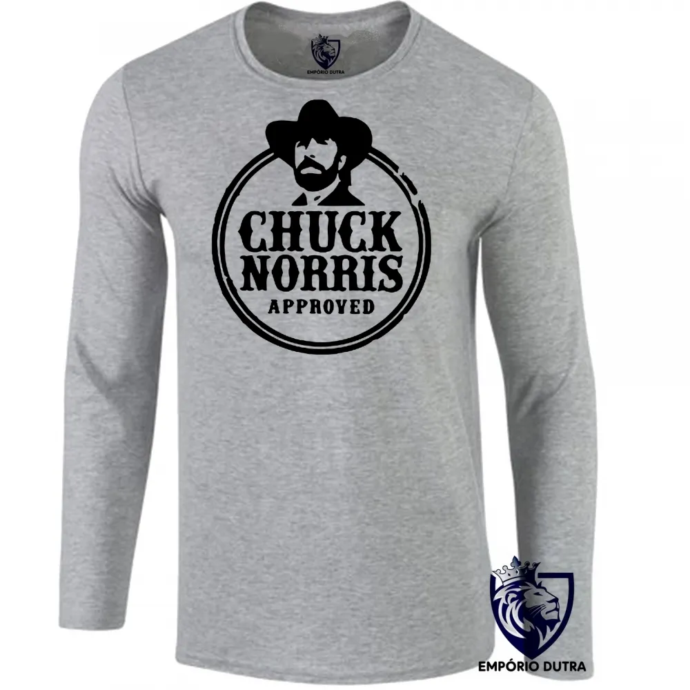 Camiseta manga longa Infantil ou Adulto chuck norris aproved texas ranger america Imagem