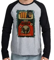 Camiseta manga longa Infantil ou Adulto Cobra sylvester stallone - Foto 3