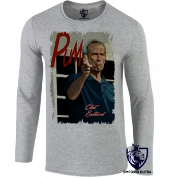 Camiseta manga longa Infantil ou Adulto Clint Eastwood