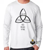 Camiseta manga longa Infantil ou Adulto Dark past present future - Foto 3