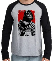 Camiseta manga longa Infantil ou Adulto Darth Vader fé Star Wars - Foto 3