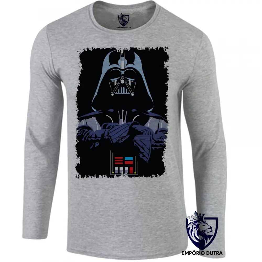 Camiseta manga longa Infantil ou Adulto Darth Vader Star Wars