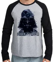Camiseta manga longa Infantil ou Adulto Darth Vader star wars vilão - Foto 2