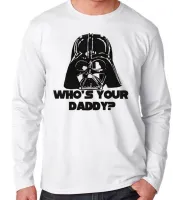 Camiseta manga longa Infantil ou Adulto Darth vader daddy star wars - Foto 3