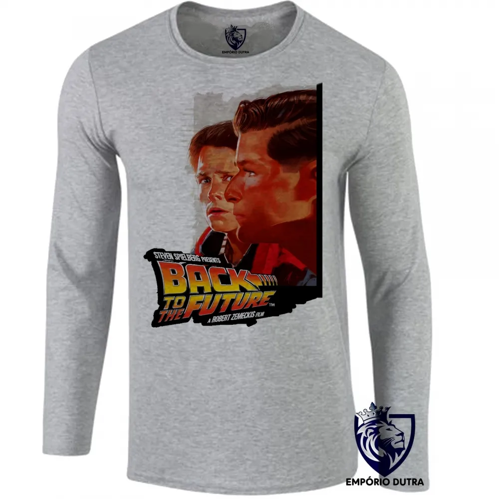 Camiseta manga longa Infantil ou Adulto De volta futuro back future