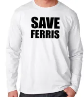 Camiseta manga longa Infantil ou Adulto curtindo a vida adoidado save ferris - Foto 2