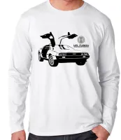Camiseta manga longa Infantil ou Adulto De volta para o futuro  DeLorean - Foto 3