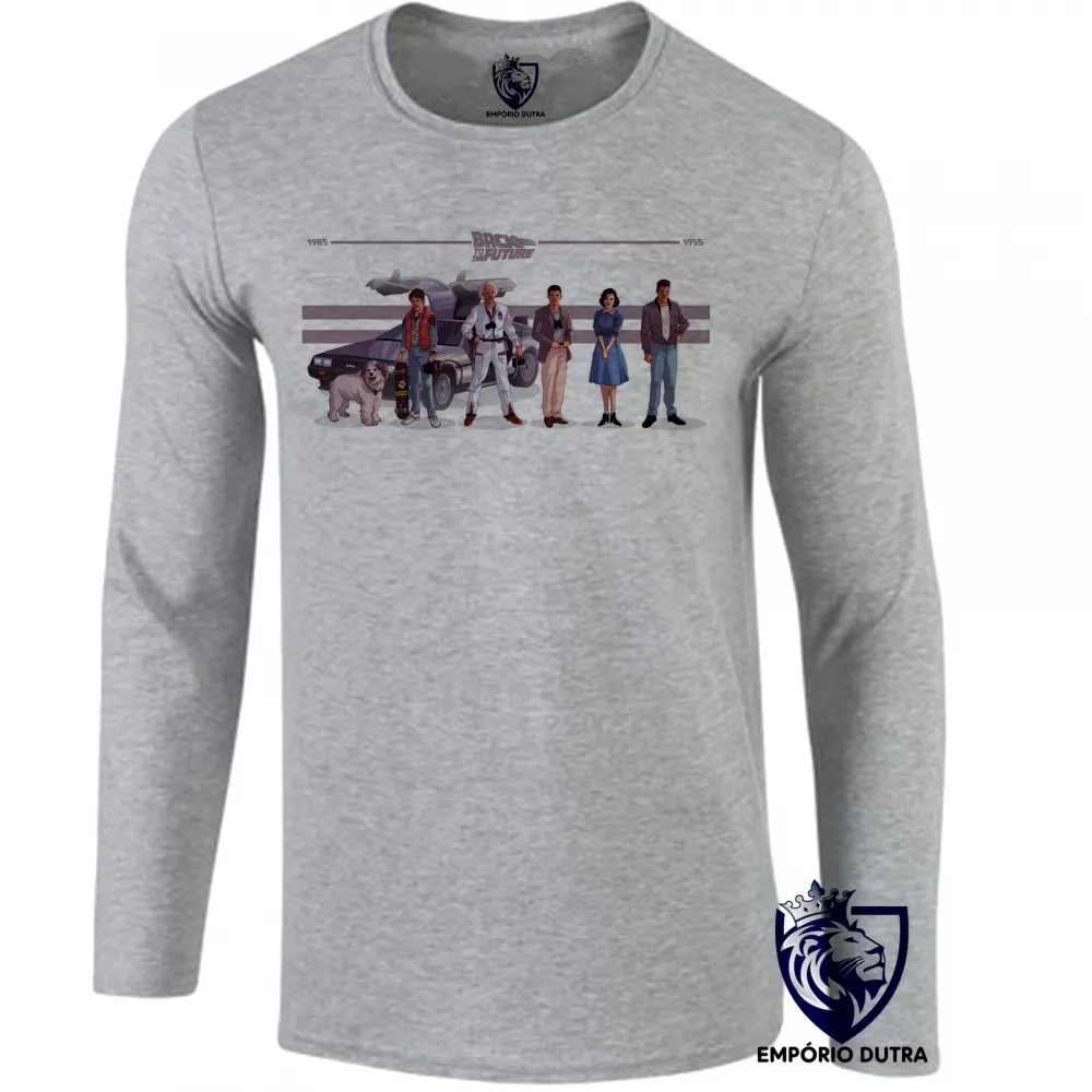 Camiseta manga longa Infantil ou Adulto De volta para o futuro filme