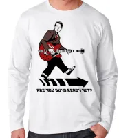 Camiseta manga longa Infantil ou Adulto De volta para o futuro Marty guitarra - Foto 3