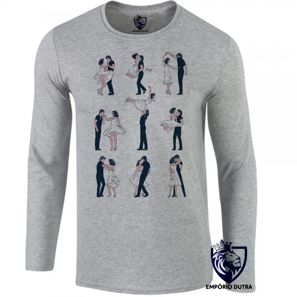 Camiseta manga longa Infantil ou Adulto Dirty Dancing passos