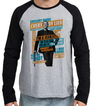 Camiseta manga longa Infantil ou Adulto Dr House Gregory - Foto 2