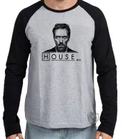 Camiseta manga longa Infantil ou Adulto Dr. House desenho - Foto 2