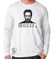 Camiseta manga longa Infantil ou Adulto Dr. House desenho - Foto 3