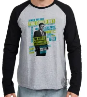 Camiseta manga longa Infantil ou Adulto Dr. House James Wilson - Foto 2