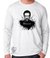 Camiseta manga longa Infantil ou Adulto Dr. House pintado - Foto 3