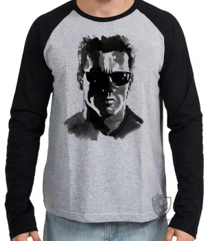 Camiseta manga longa Infantil ou Adulto exterminador do futuro 2 terminator arnold schwarzenegger - Foto 2