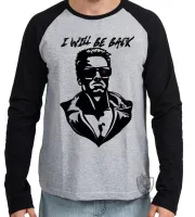 Camiseta manga longa Infantil ou Adulto Exterminador do Futuro I will be back - Foto 2