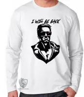 Camiseta manga longa Infantil ou Adulto Exterminador do Futuro I will be back - Foto 3