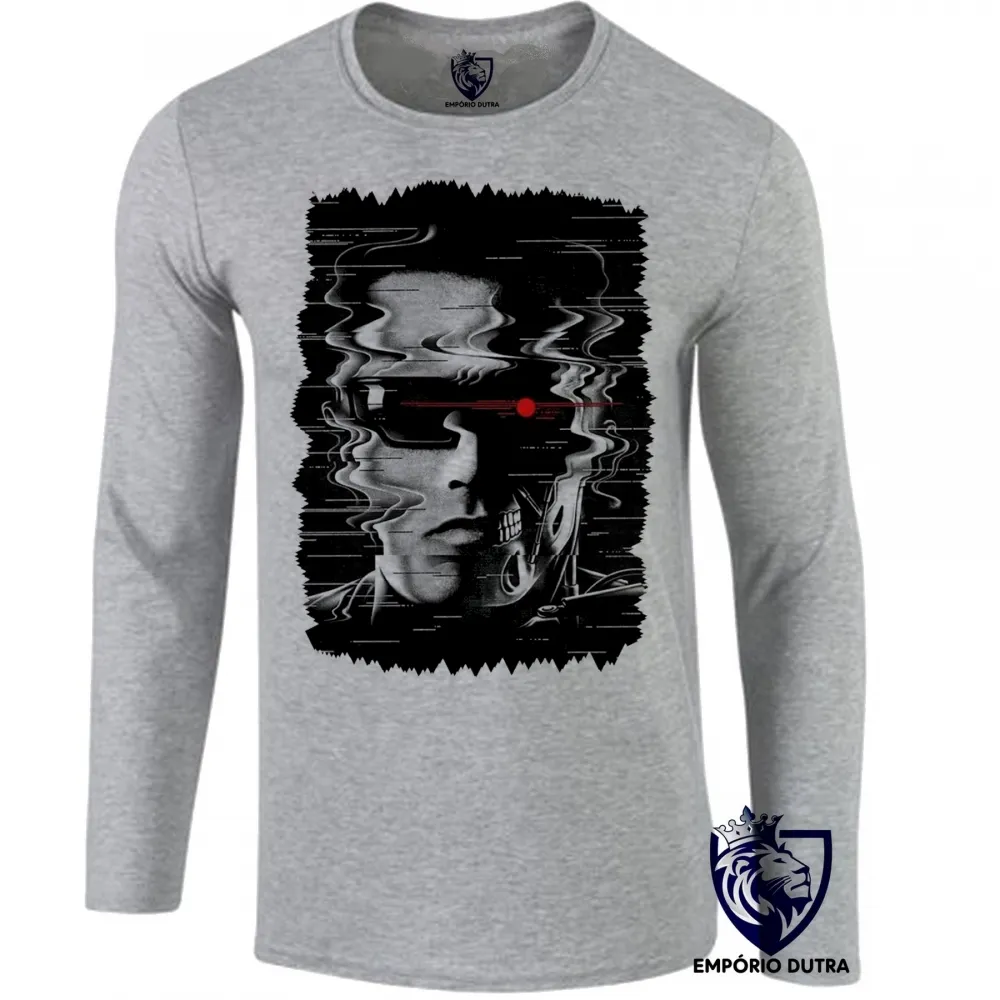 Camiseta manga longa Infantil ou Adulto exterminador do futuro terminator 1984 Imagem