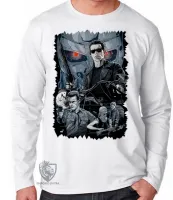 Camiseta manga longa Infantil ou Adulto exterminador do futuro terminator 2 julgamento final - Foto 3